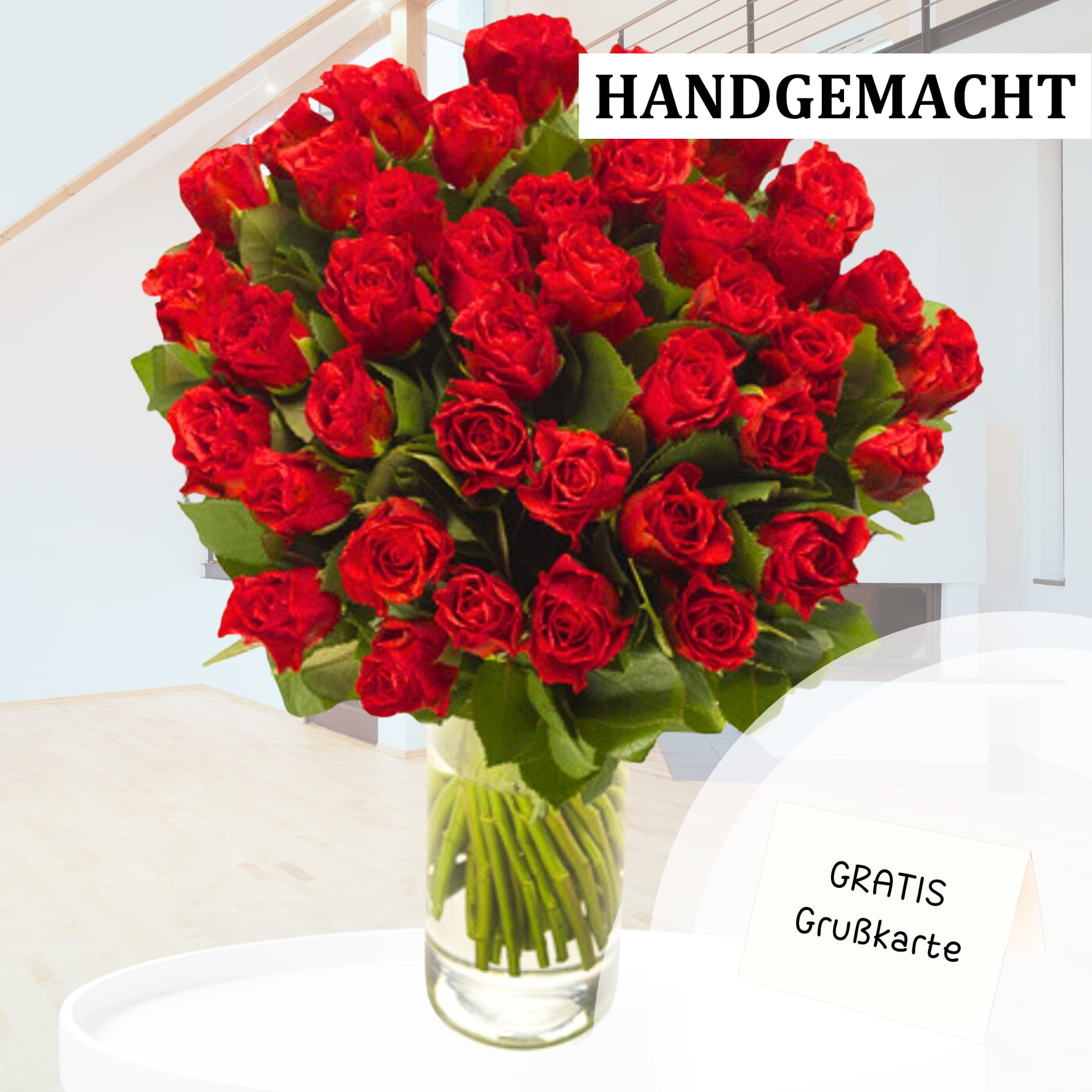 Rote Eleganz – Langstielige Premium-Rosen Rote Eleganz – Langstielige Premium-Rosen
