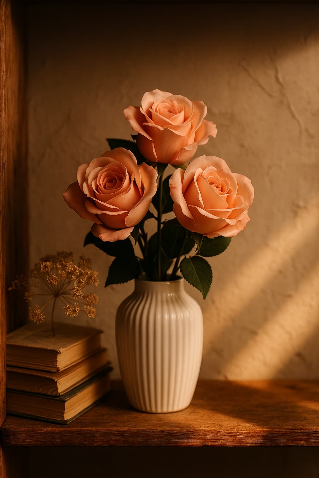 Drei Pinke Rosen - Ein Hauch von Zuneigung