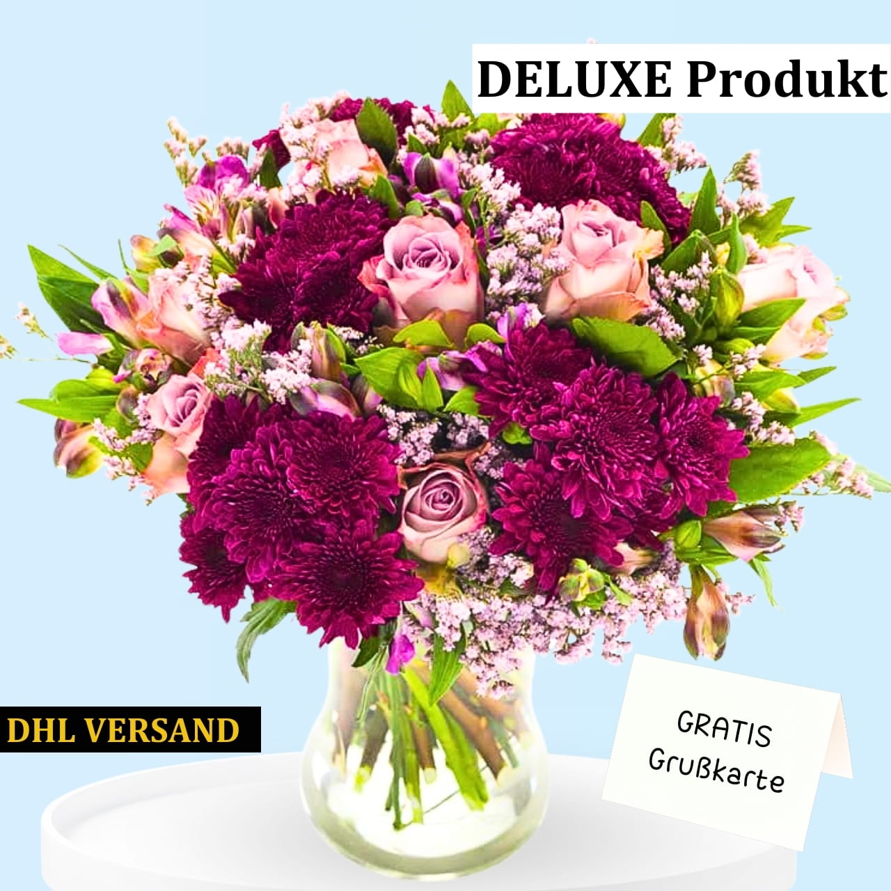 Blumenstrauss-in-lila-pink-mit-Rosen-passenden-Beiwerk-2 Blumenstrauss in lila pink mit Rosen passenden Beiwerk