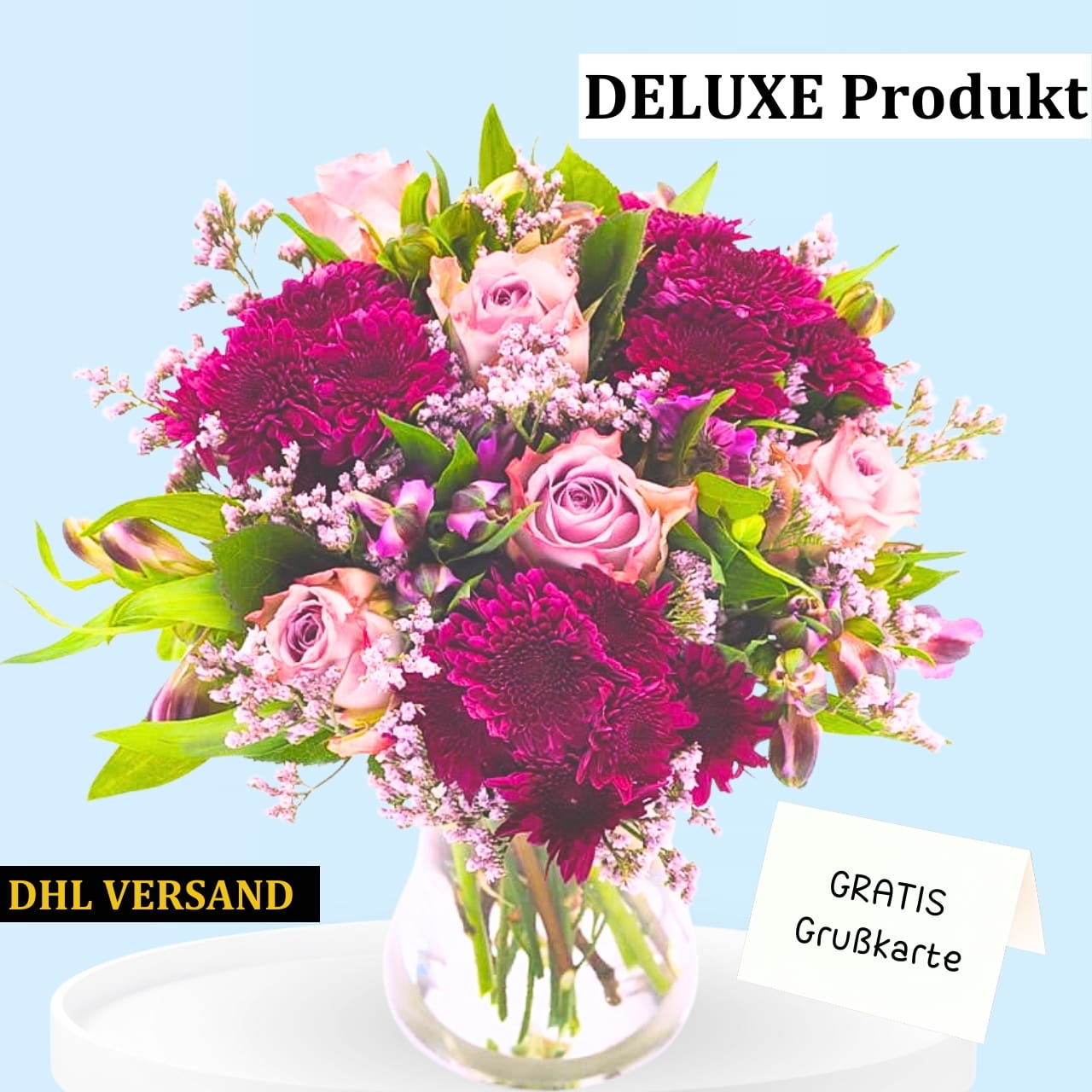 Blumenstrauss-in-lila-pink-mit-Rosen-passenden-Beiwerk-1 Blumenstrauss in lila mit Rosen passenden Beiwerk
