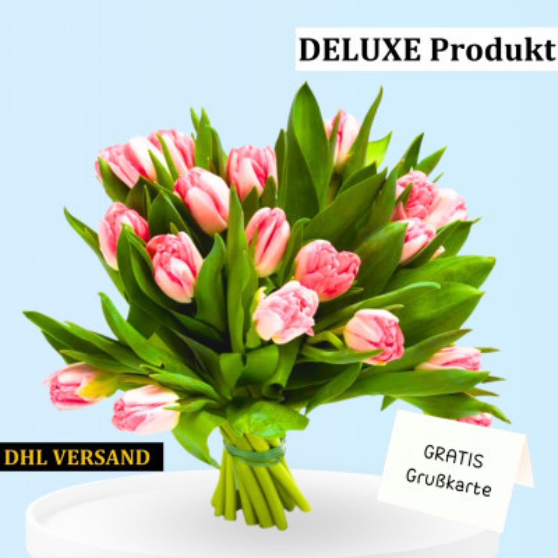 Verschenke einen Strauß pinker Tulpen Ein pinker Tulpenstrauß der Frühlingssaison