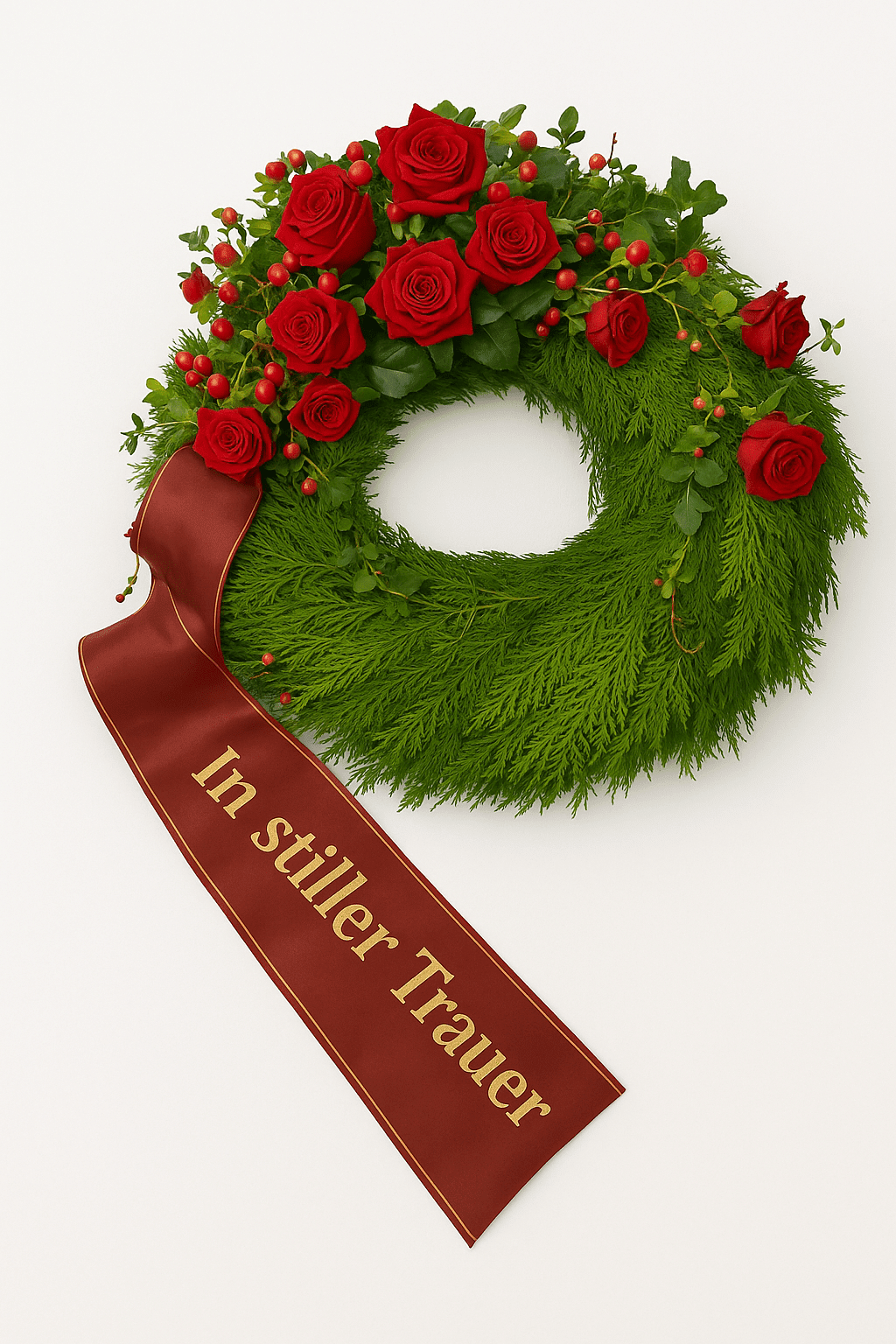 Funeral wreath with bow Funeral wreath with bow