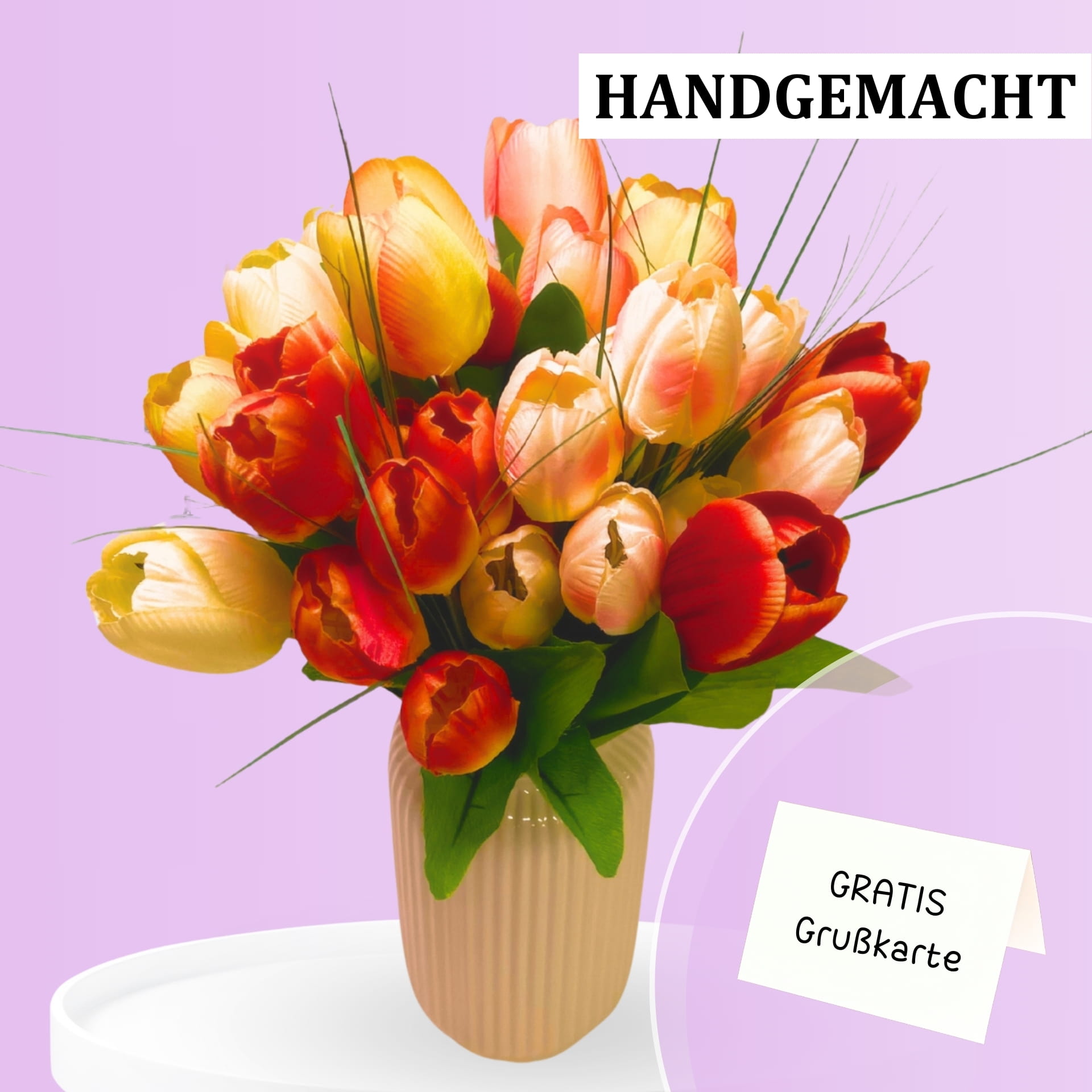 Farbenfroher Frühling: Bouquet aus 30 gemischten Tulpen