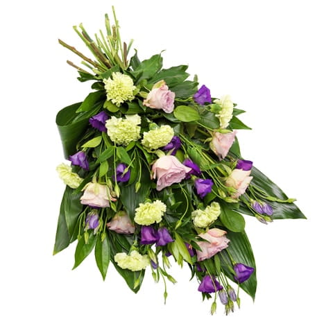 Trauerstrauß liebe Erinnerung Trauerstrauß mit Rosen, Eustoma und Nelken